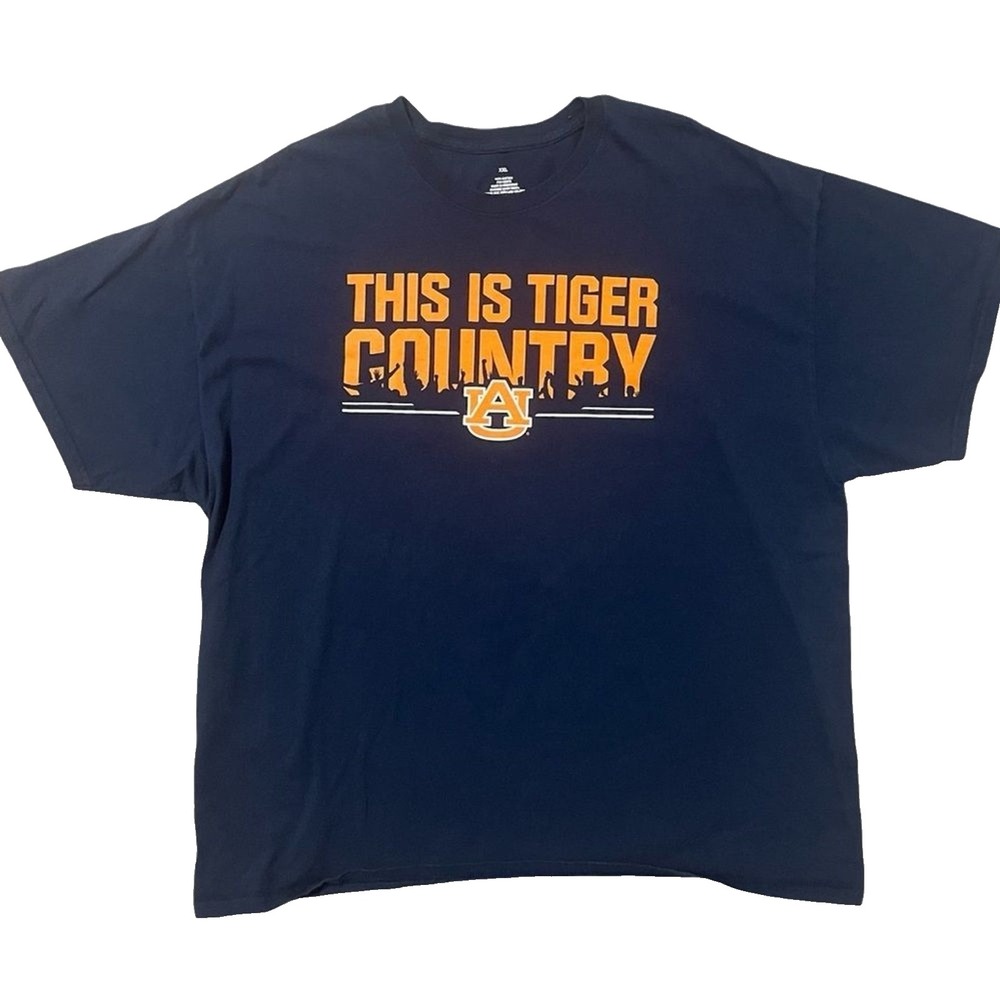 Auburn University T-Shirt Men XXL Short Sleeve‎ Football NCAA Tiger Country 2XL